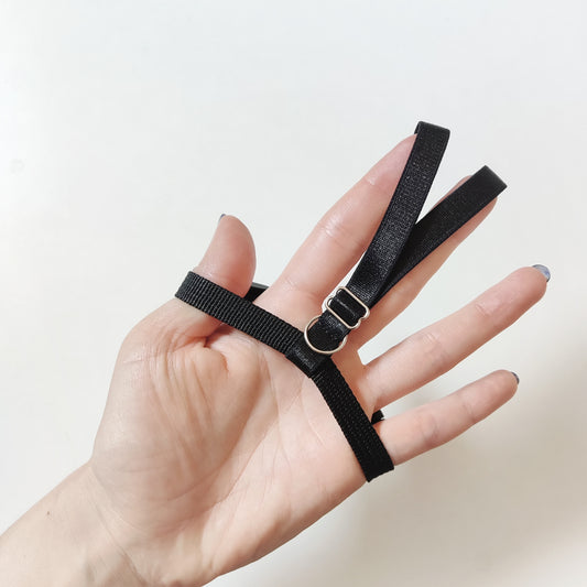 Pigeon Harness "Sophie" - Bird Flight Harness with Soft-brake Leash Extender - Classic Black