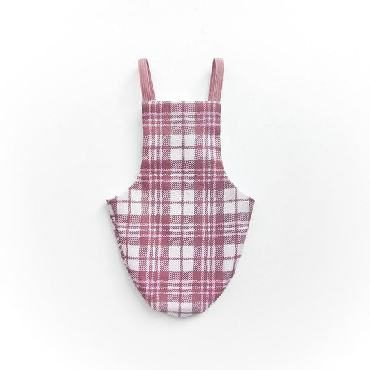 Pigeon Pants Flyper Bird Diaper Flightsuit - Pink Tartan