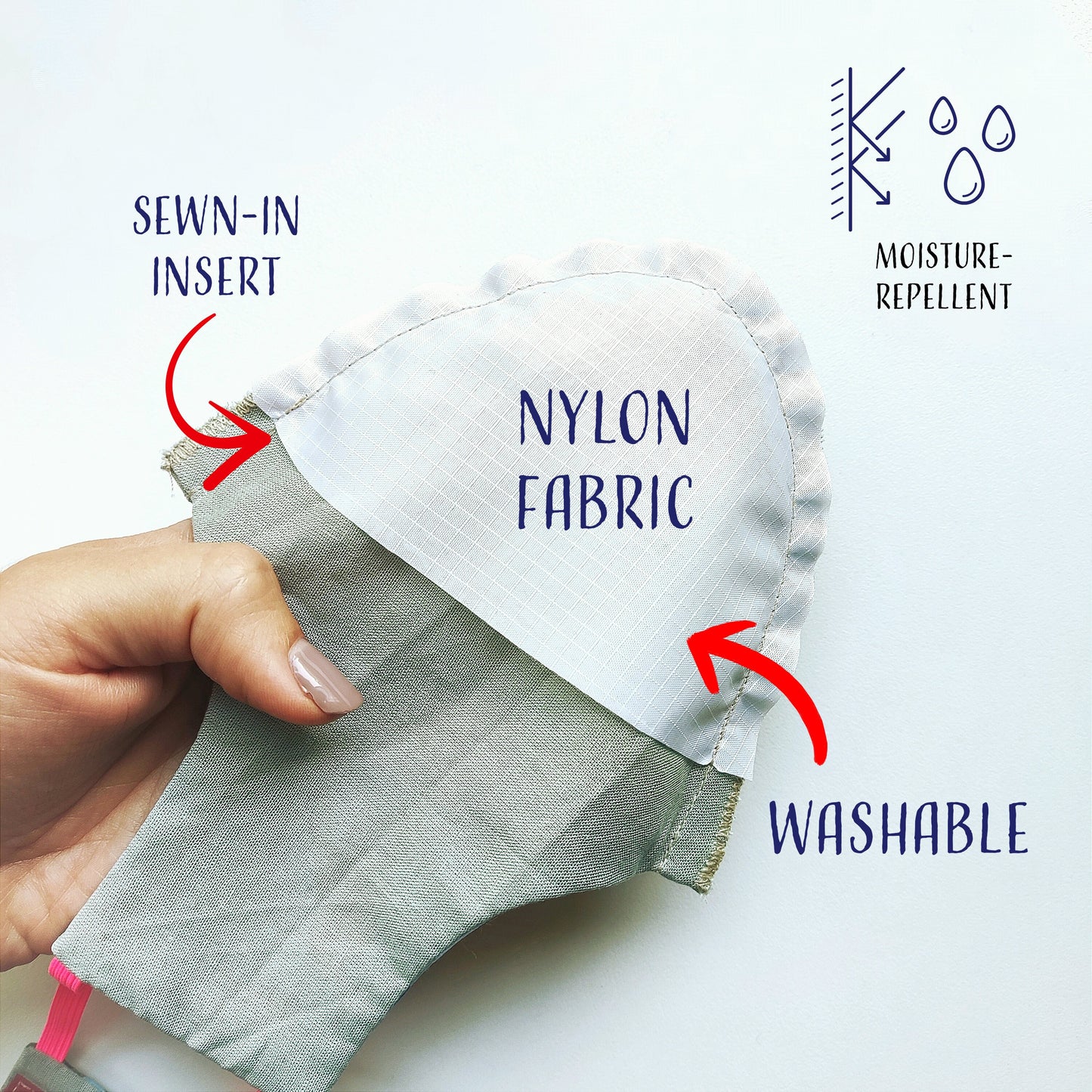 Washable Built-in Lining for Pigeon Pants Flyper Bird Diaper Flightsuit - Moisture Repellent Insert/Full Lining (Pants NOT included)