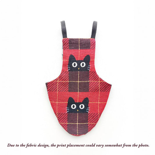 Pigeon Pants Flyper Bird Diaper Flightsuit - Red Tartan Cat