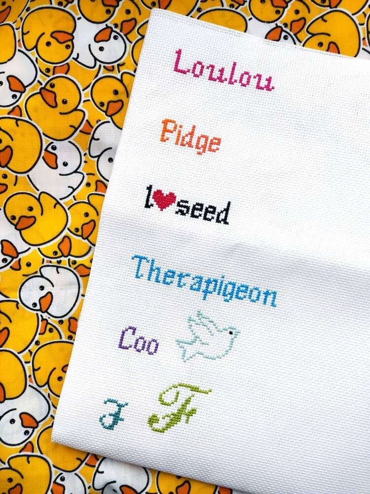 Personalized Name Tag, Message or Picture Embroidery for Pigeon Pants Flyper Bird Diaper Flightsuit (Pants NOT included)