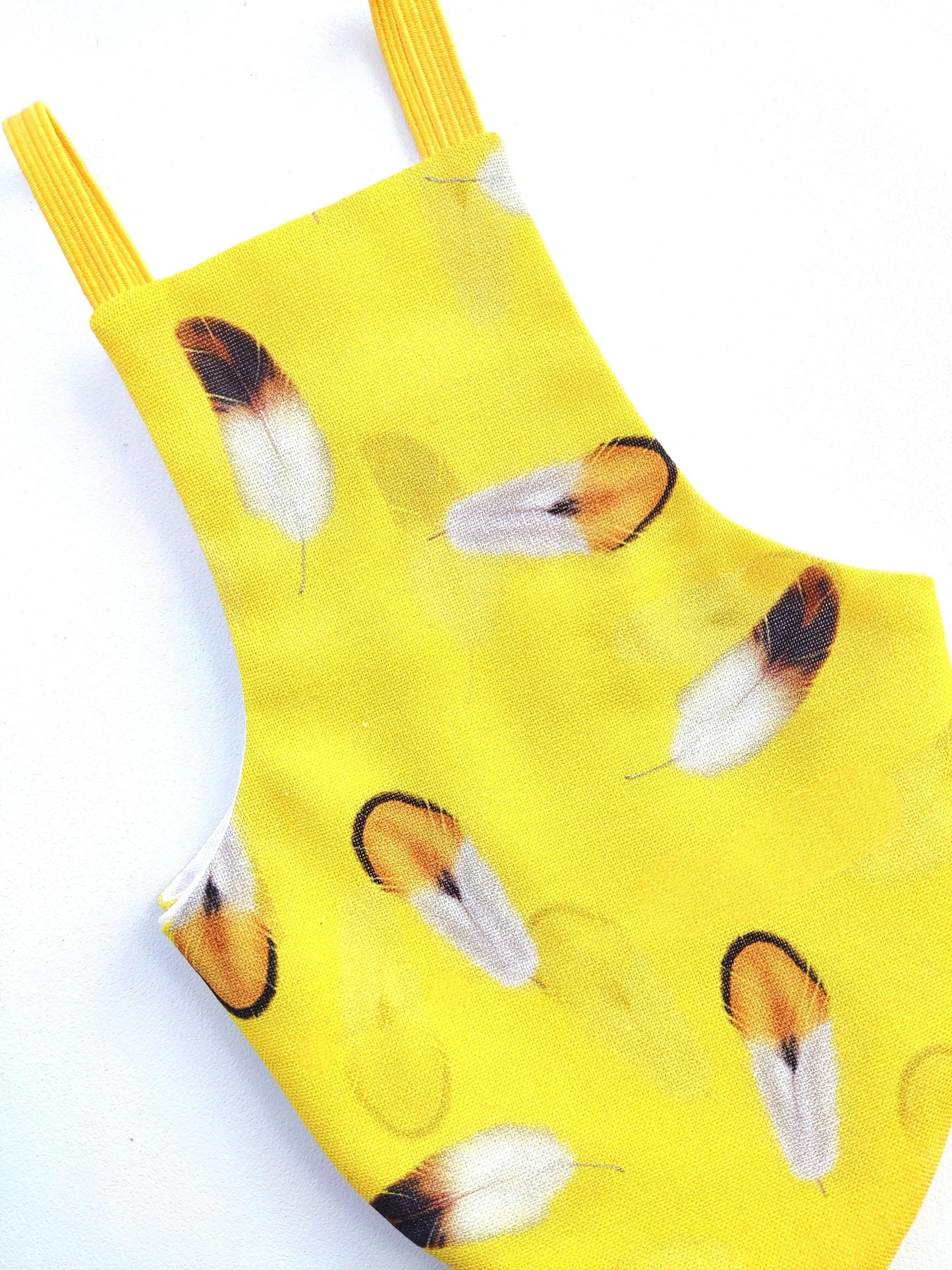 Pigeon Pants Flyper Bird Diaper Flightsuit - Feathers on Yellow