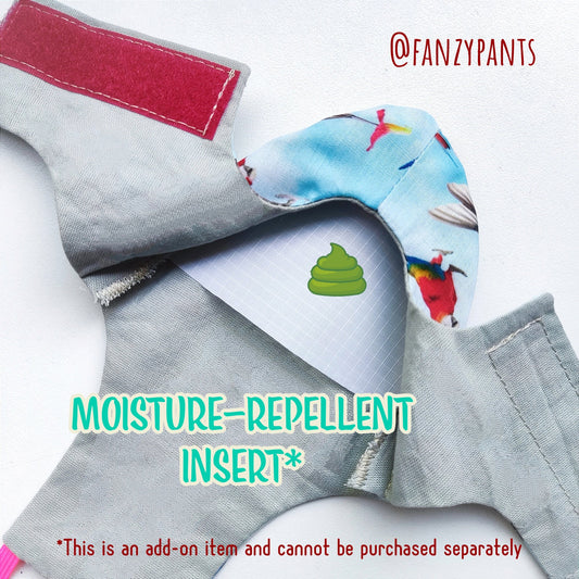 Washable Built-in Lining for Pigeon Pants Flyper Bird Diaper Flightsuit - Moisture Repellent Insert/Full Lining (Pants NOT included)