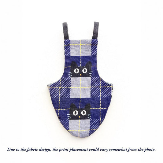 Pigeon Pants Bird Diaper Flightsuit - Blue Tartan Cat