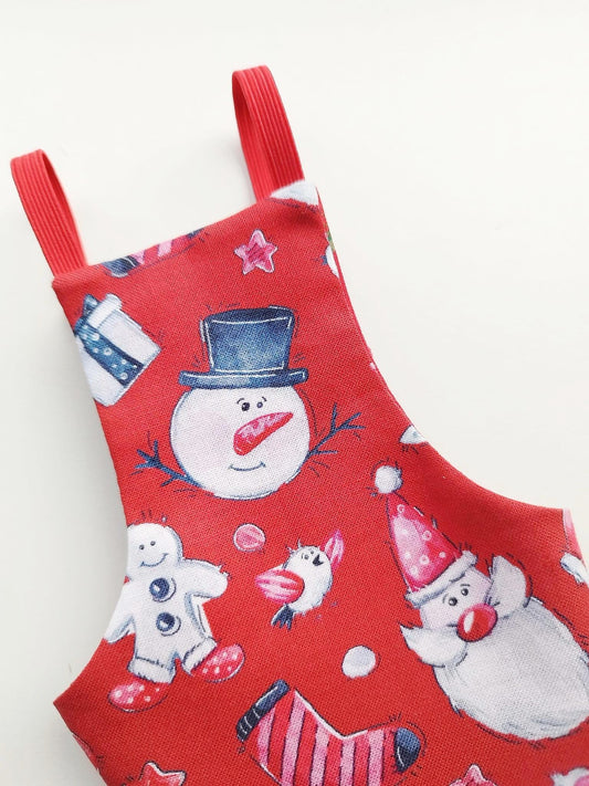 Pigeon Pants Bird Diaper Flightsuit - Snowmen