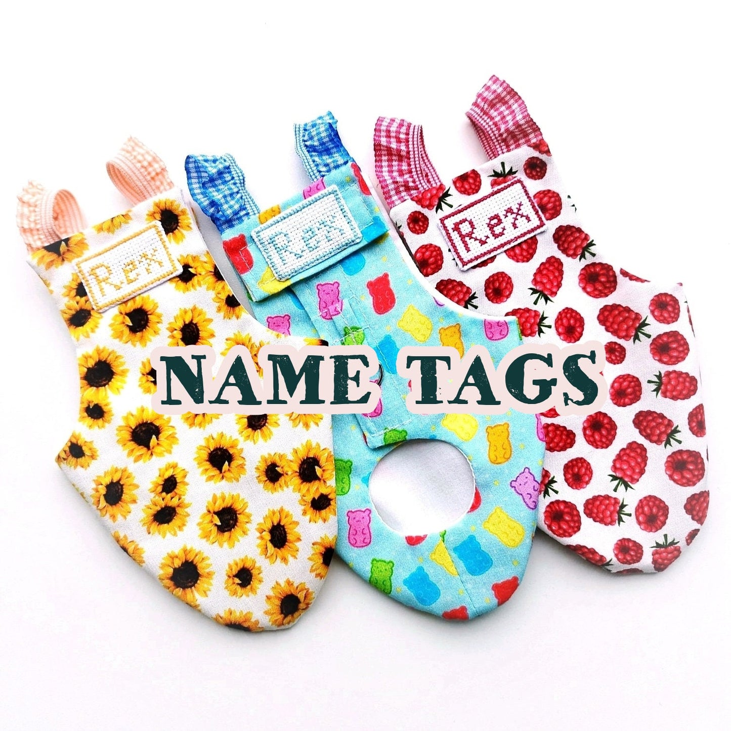 Personalized Name Tag, Message or Picture Embroidery for Pigeon Pants Flyper Bird Diaper Flightsuit (Pants NOT included)