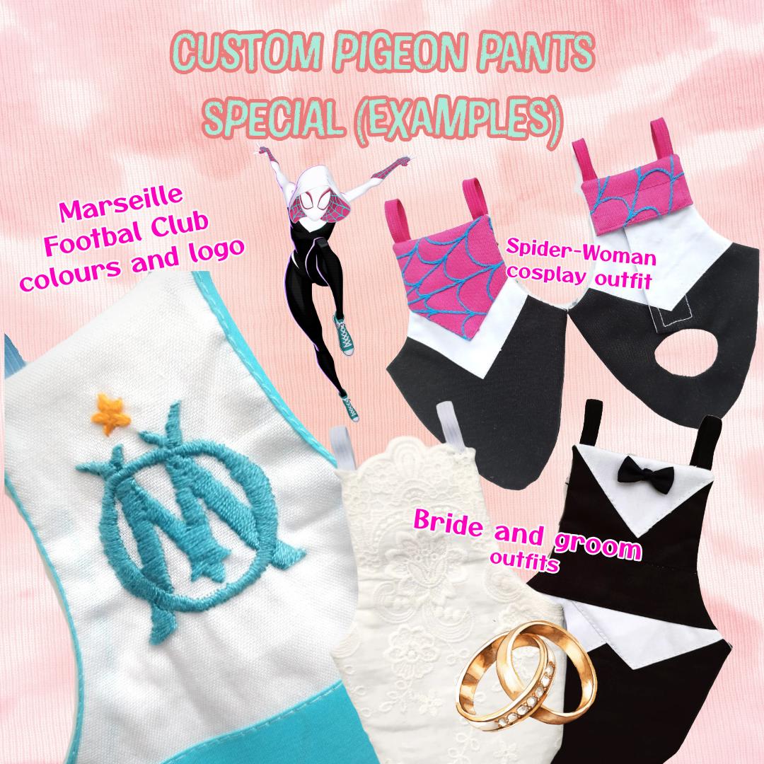 Pigeon Pants Flyper Bird Diaper Flightsuit - Custom Design Standard/Special (See Gallery for Examples)