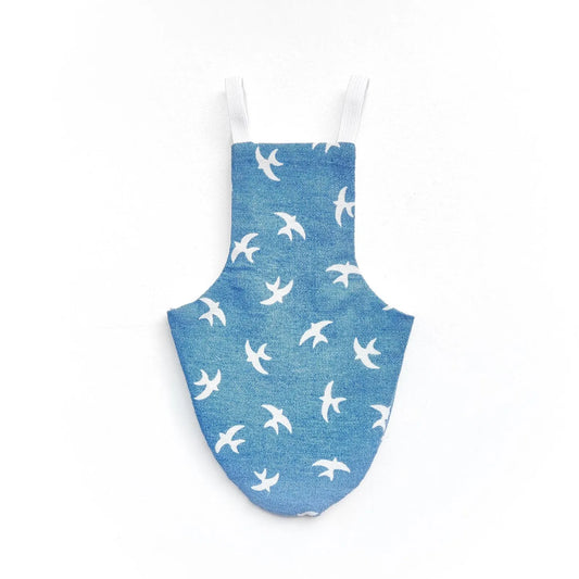 Pigeon Pants Bird Diaper Flyper Flightsuit - Birds on Denim