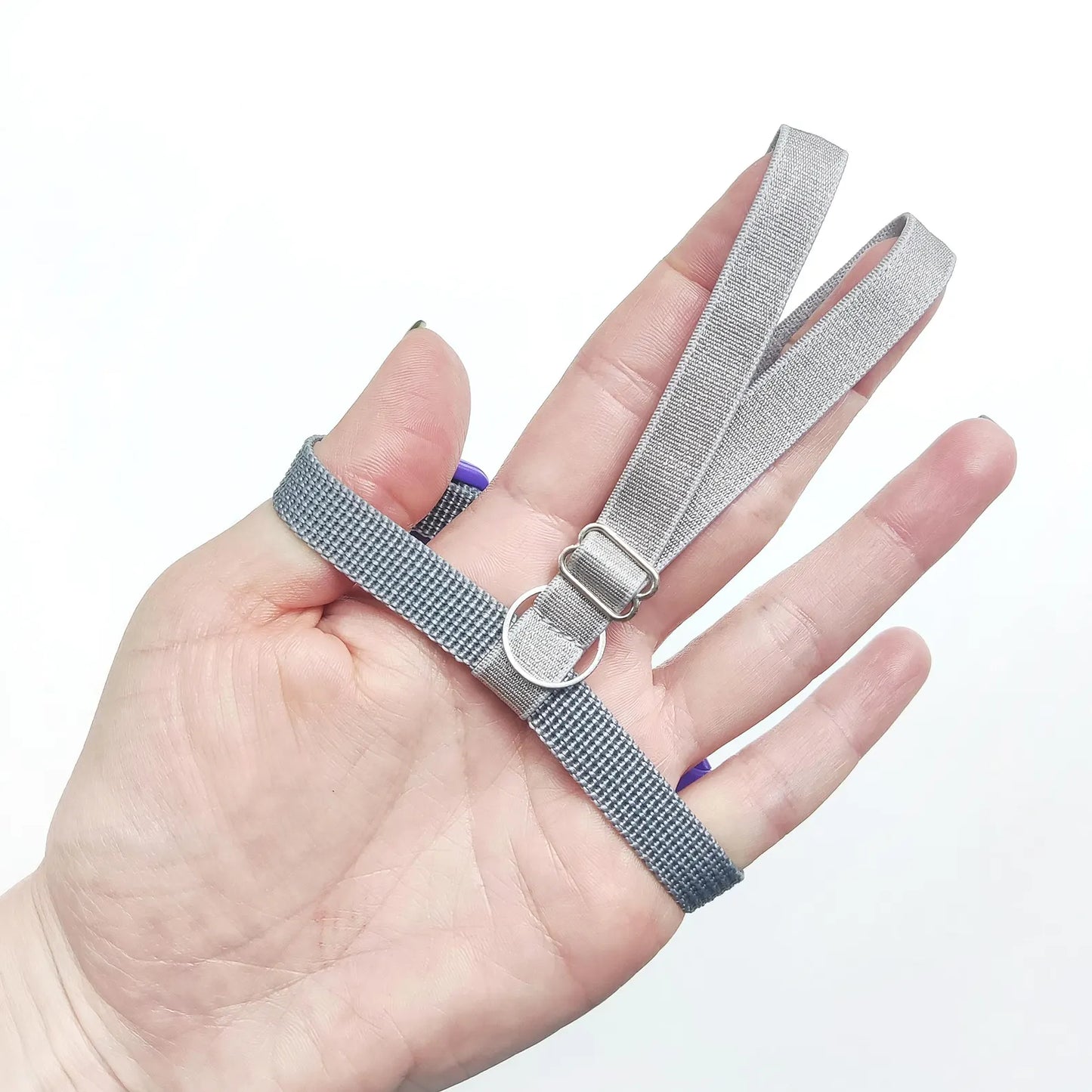 Pigeon Harness "Sophie" - Bird Flight Harness with Soft-brake Leash Extender - Pigeon Grey and Purple