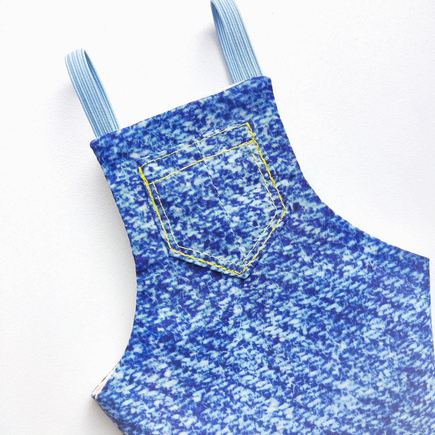 Pigeon Pants Bird Diaper Flightsuit - Denim Dungarees