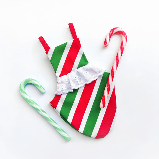 Pigeon Pants Bird Diaper Flightsuit - Candy Cane