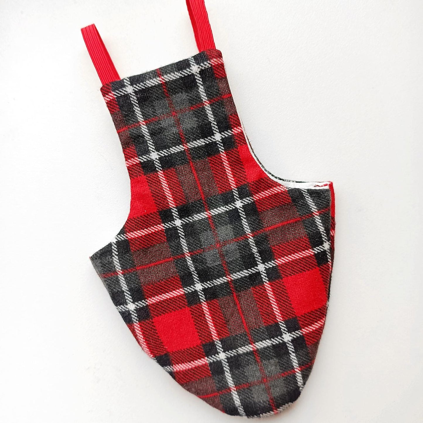 Pigeon Pants Flightsuit in Grandad's Plaid Shirt Print - Handmade Cotton Bird Diaper w/ Leash Add-On