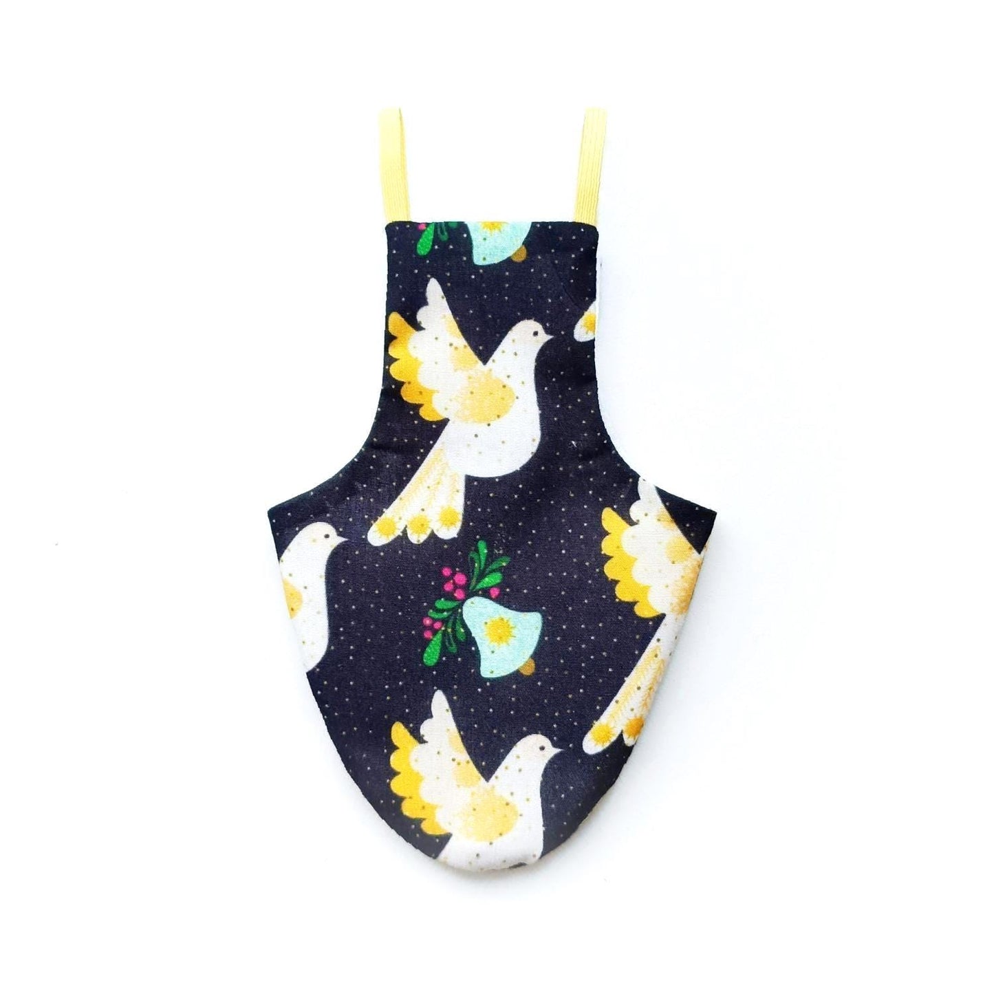 Pigeon Pants Flightsuit in Doves Print - Handmade Cotton Bird Diaper w/ Leash Add-On