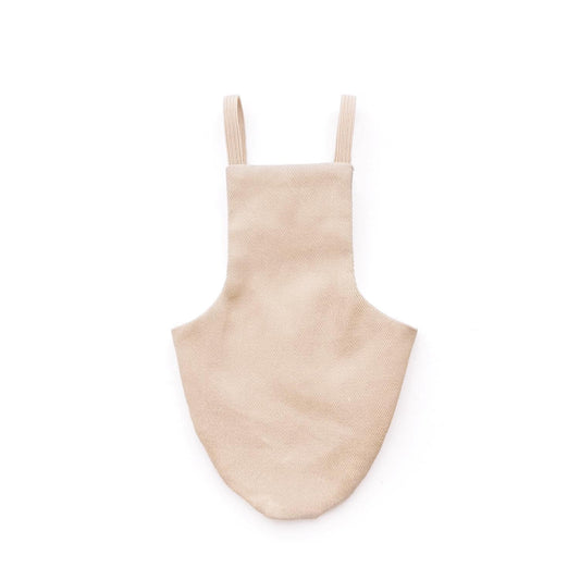 Pigeon Pants Flightsuit in Plain Beige Fabric - Handmade Cotton Bird Diaper w/ Leash Add-On