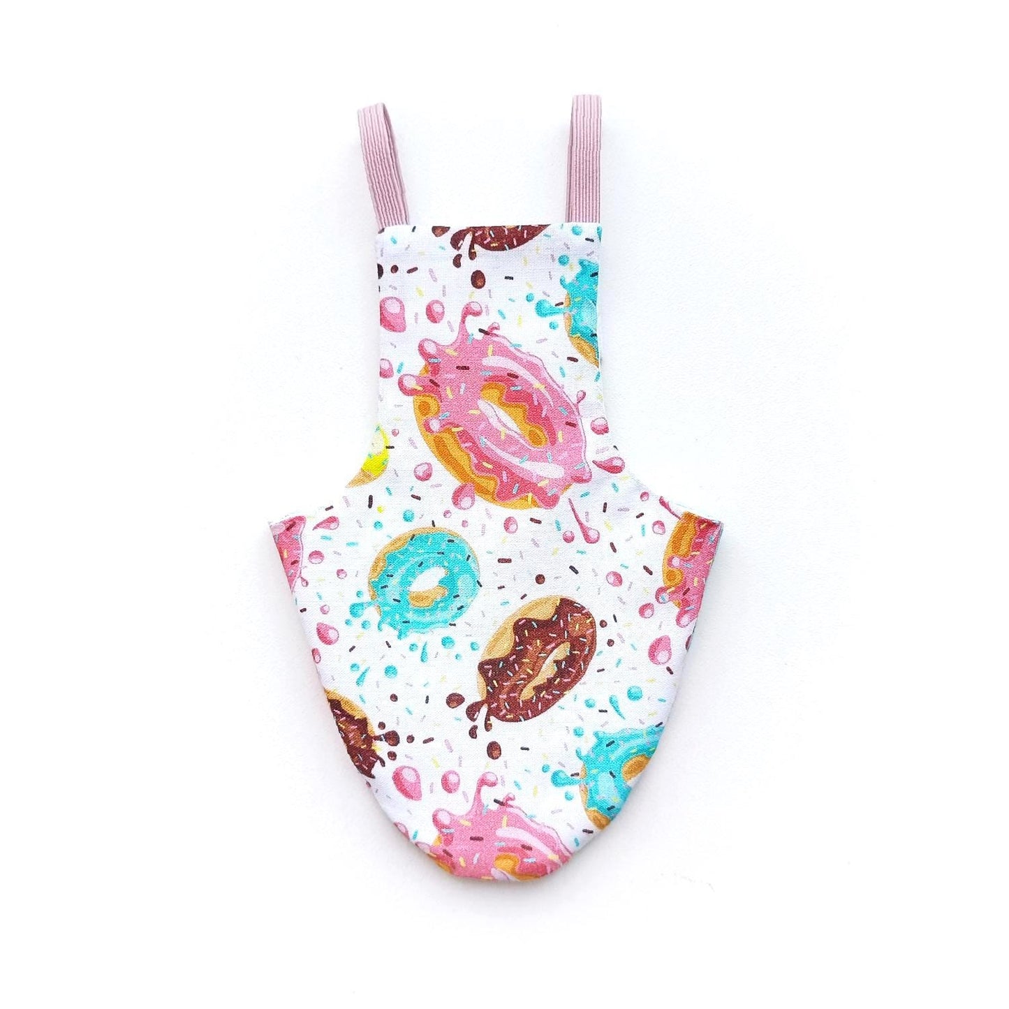 Pigeon Pants Flightsuit in Donut Print - Handmade Cotton Bird Diaper w/ Leash Add-On