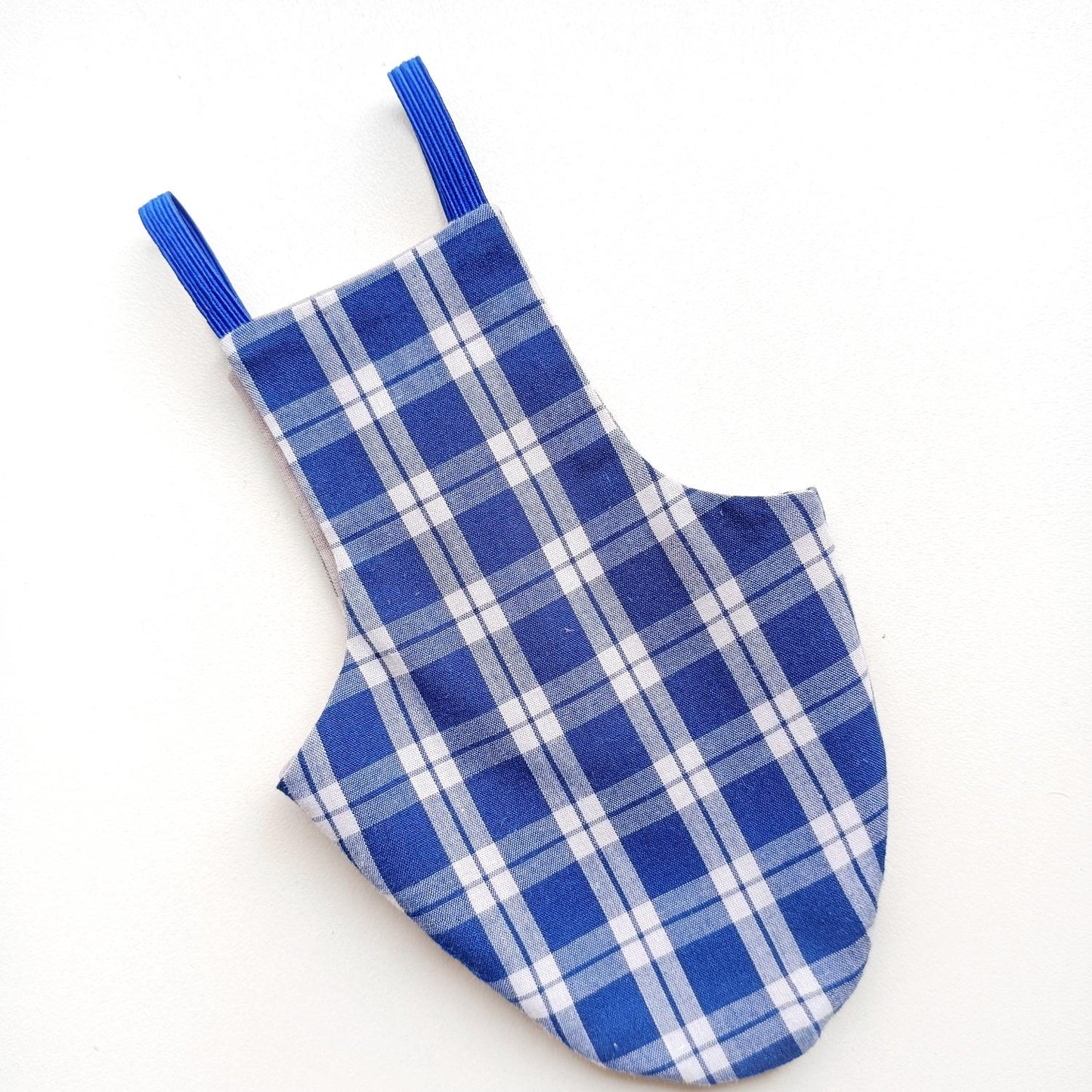 Handmade Pigeon Pants Flightsuit - Blue Tartan Bird Diaper w/ Leash Add-On