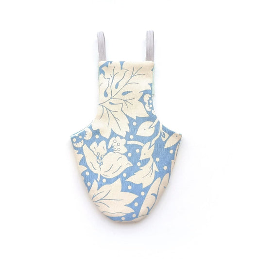 Pigeon Pants Flightsuit in Blue Morris Print - Handmade Cotton Bird Diaper w/ Leash Add-On