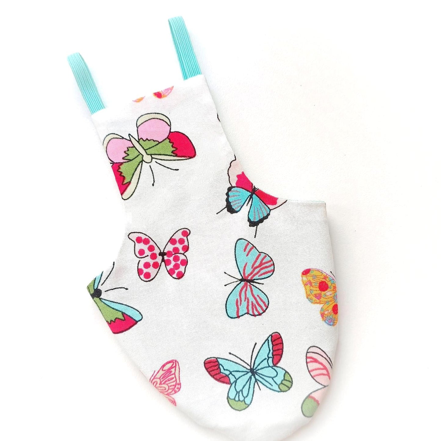 Pigeon Pants Flightsuit in Butterflies Print - Handmade Cotton Bird Diaper w/ Leash Add-On
