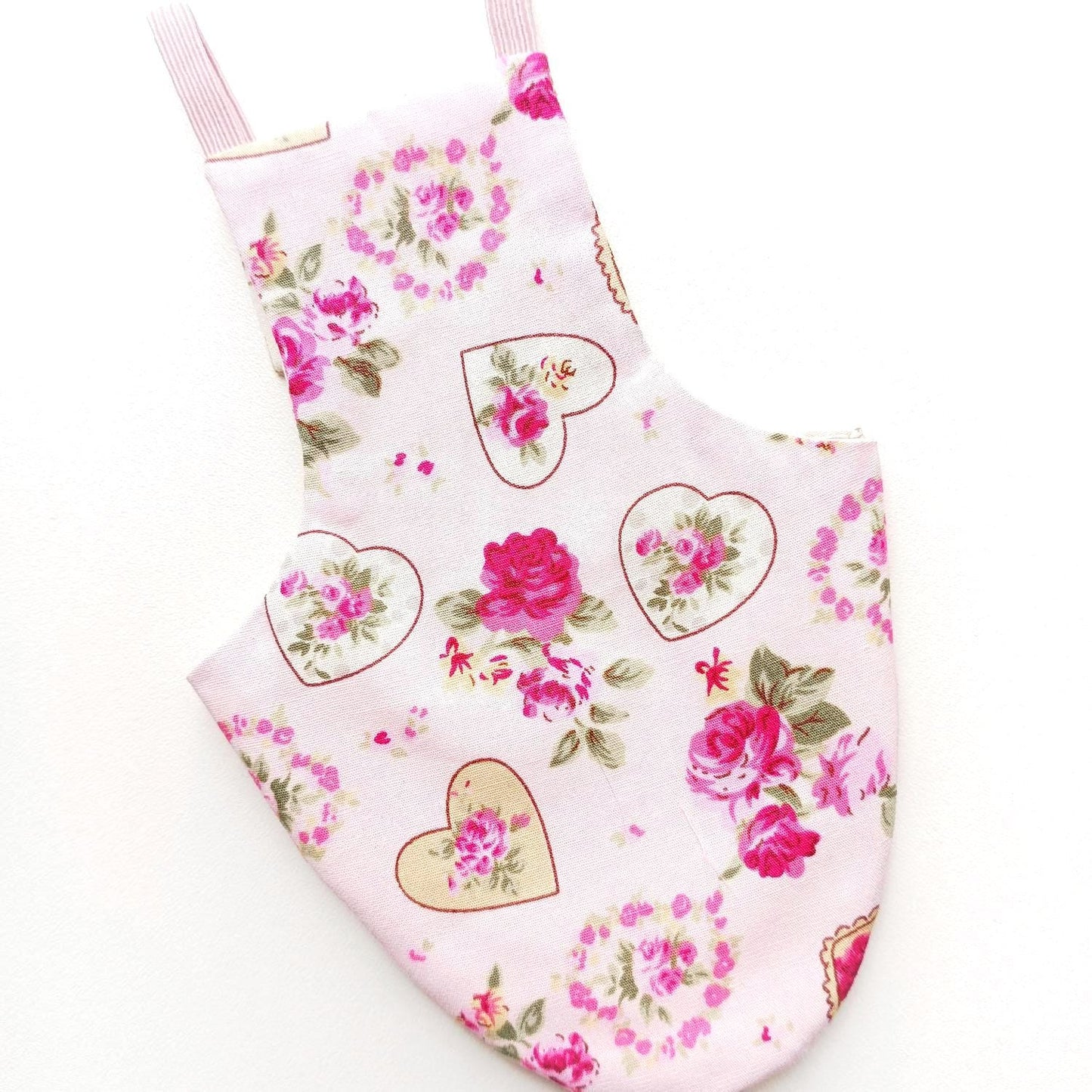 Pigeon Pants Flightsuit in Vintage Hearts Print - Handmade Cotton Bird Diaper w/ Leash Add-On