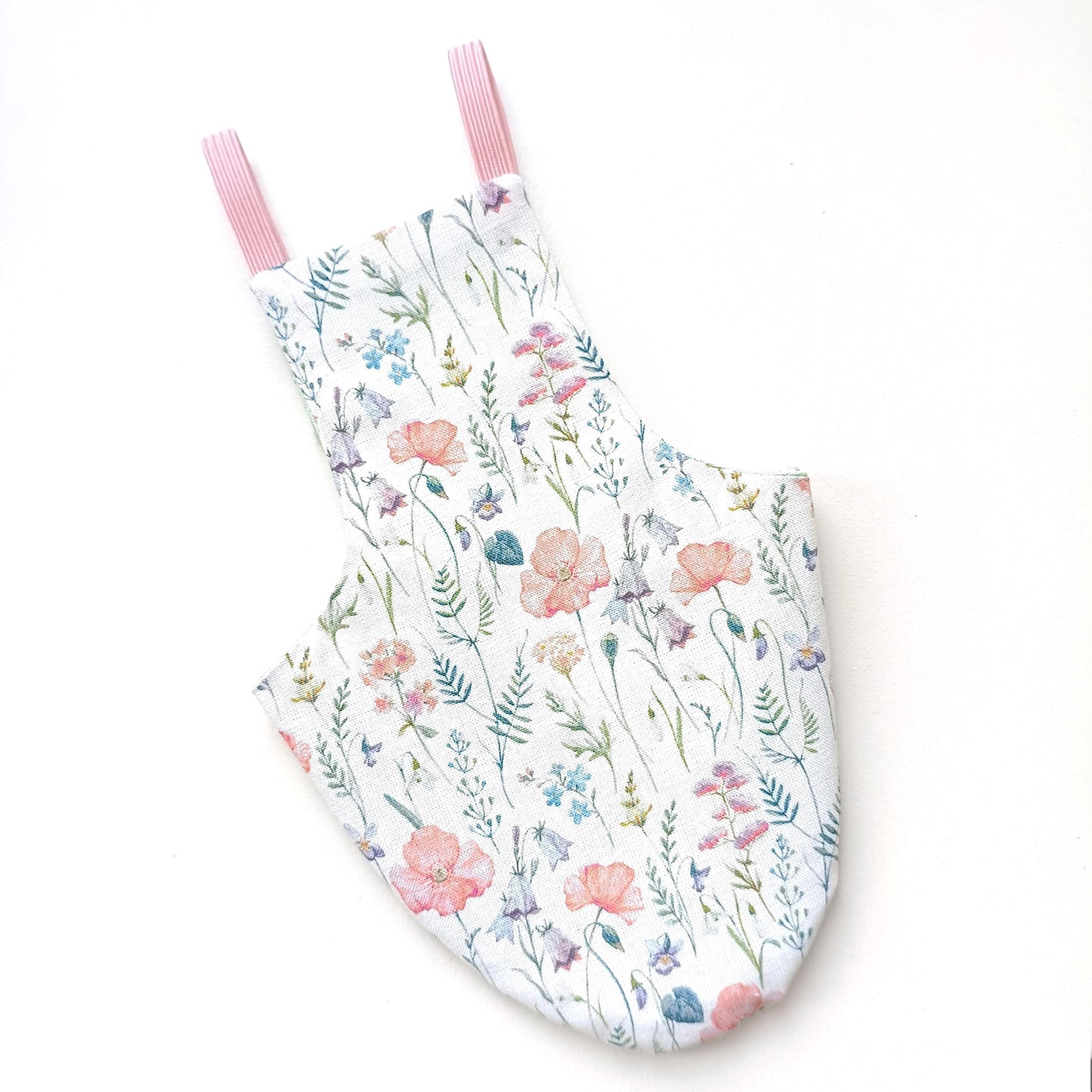 Pigeon Pants Flightsuit in Dry Flowers Print - Handmade Cotton Bird Diaper w/ Leash Add-On