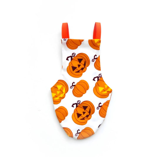 Pigeon Pants Bird Diaper Flightsuit - Halloween Pumpkins