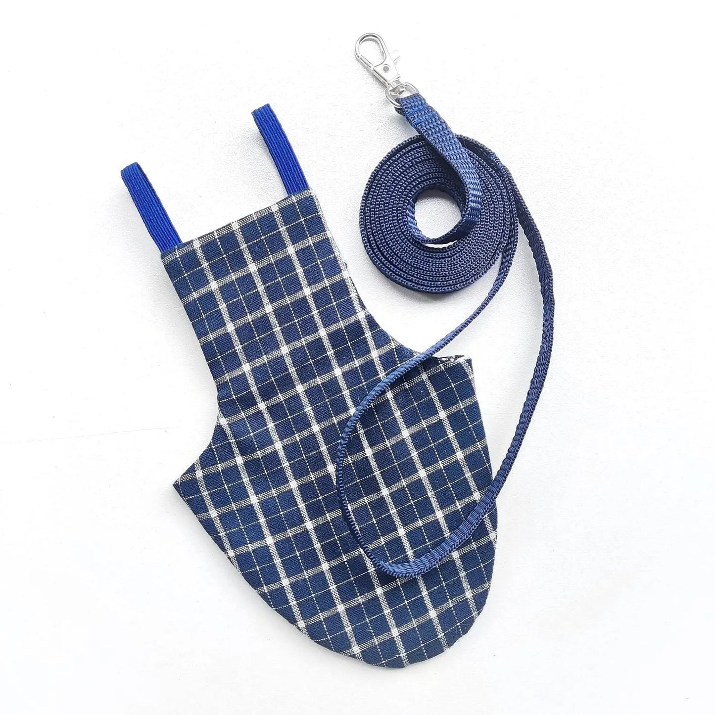 Pigeon Pants Flyper Bird Diaper Flightsuit - Navy Tartan with Matching Leash Offer
