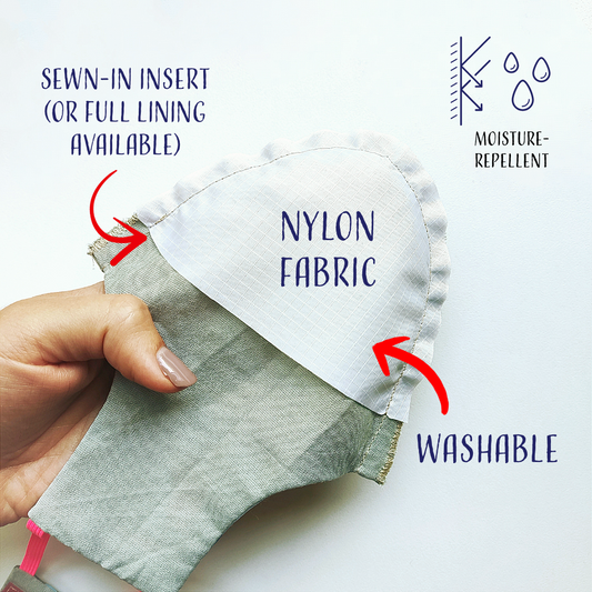 Moisture-Repellent Liner Add-On for Pigeon Pants - Washable Insert or Full Lining (Pants Not Included)