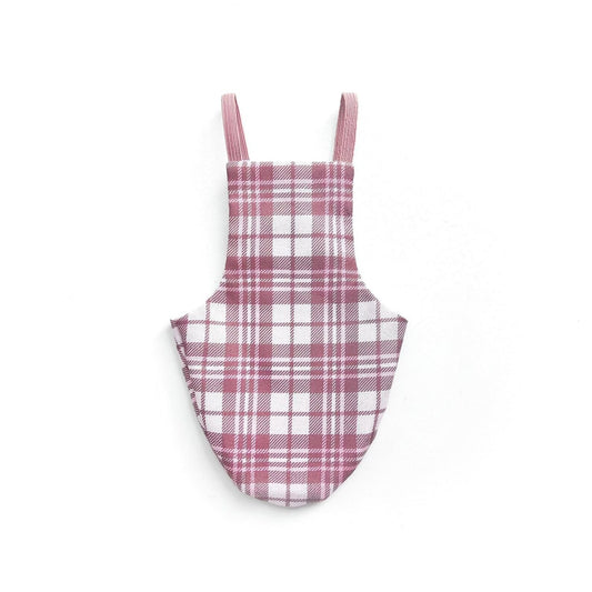 Pigeon Pants Flyper Bird Diaper Flightsuit - Pink Tartan