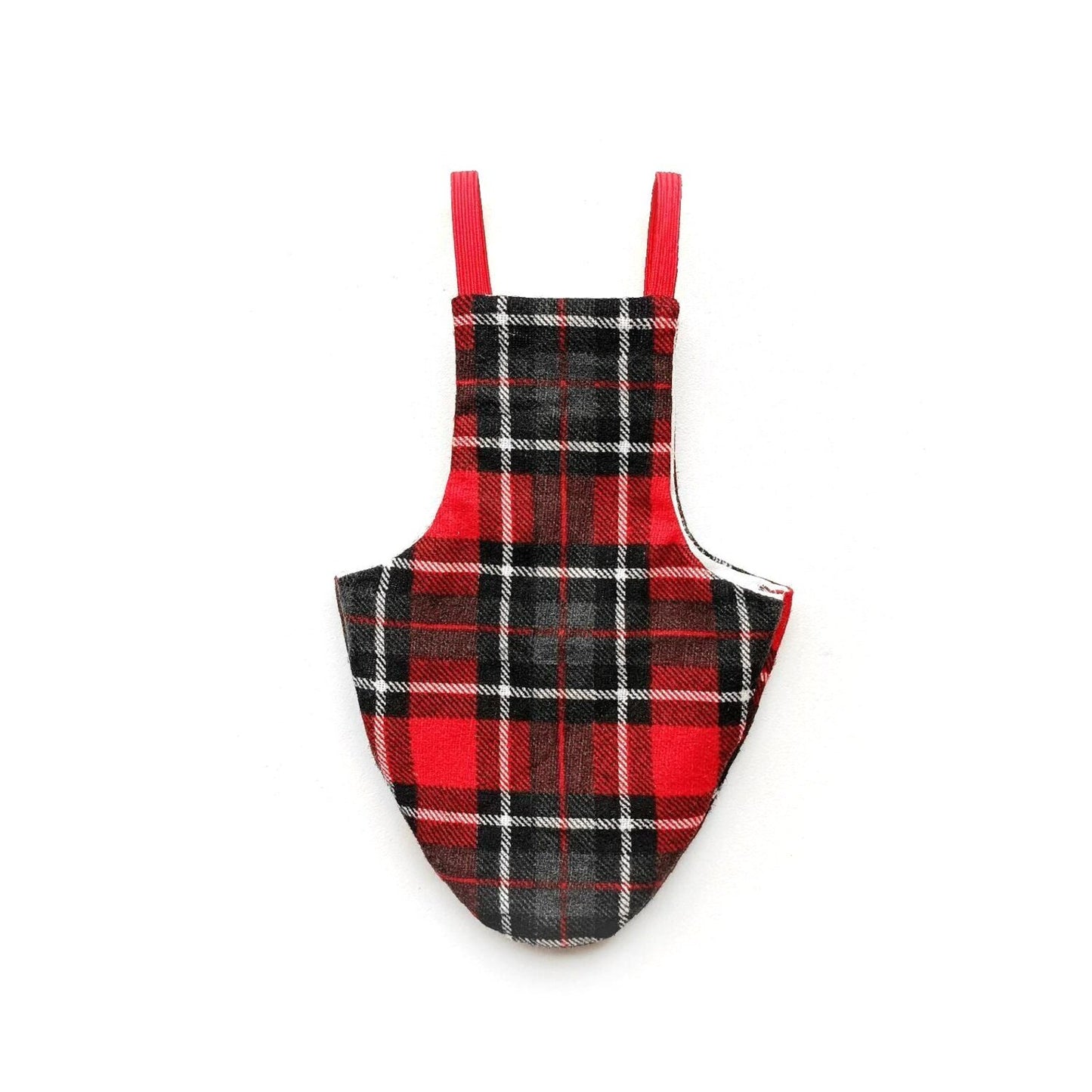 Pigeon Pants Flightsuit in Grandad's Plaid Shirt Print - Handmade Cotton Bird Diaper w/ Leash Add-On
