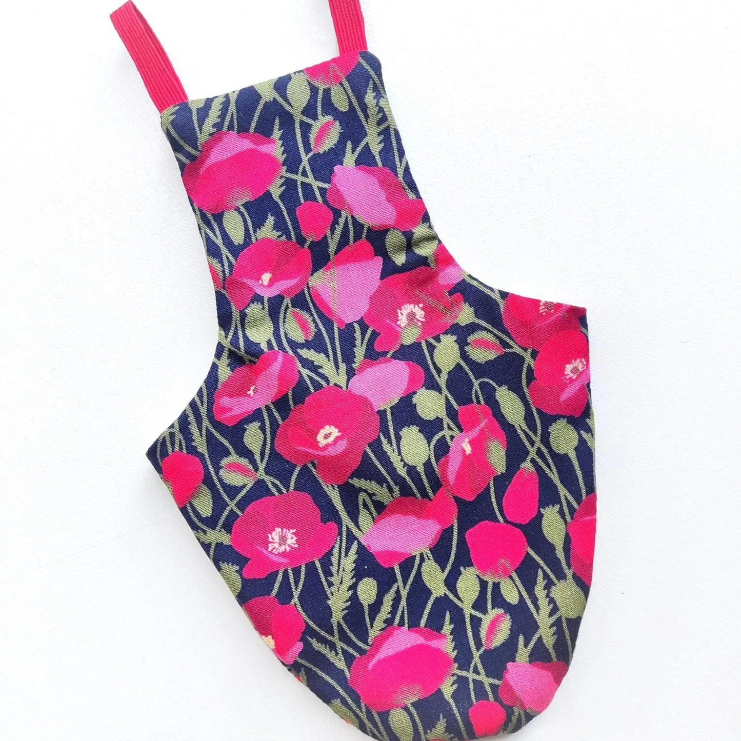 Pigeon Pants Bird Diaper Flightsuit - Poppies on Navy