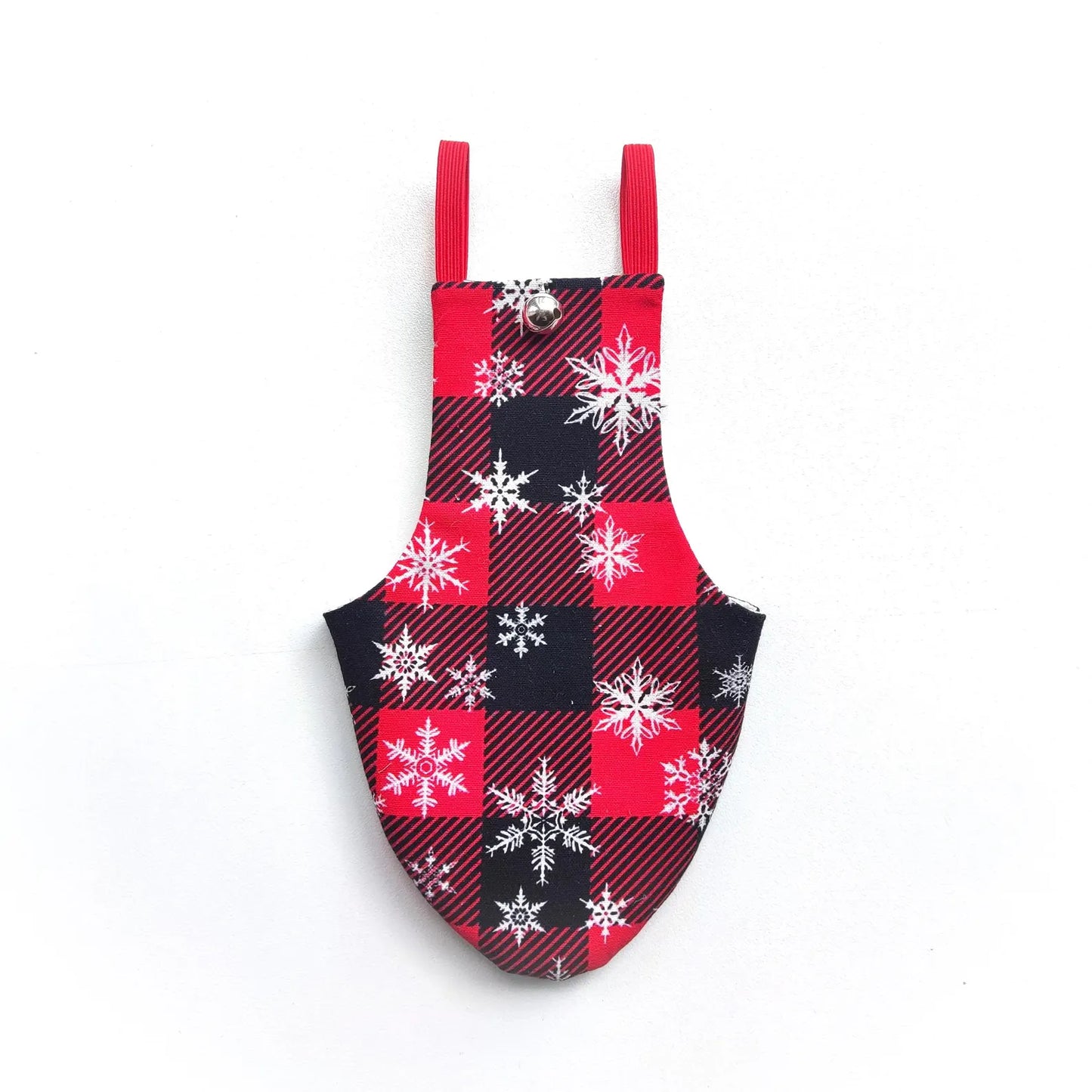 Pigeon Pants Bird Diaper Flightsuit - Red Tartan with Bell