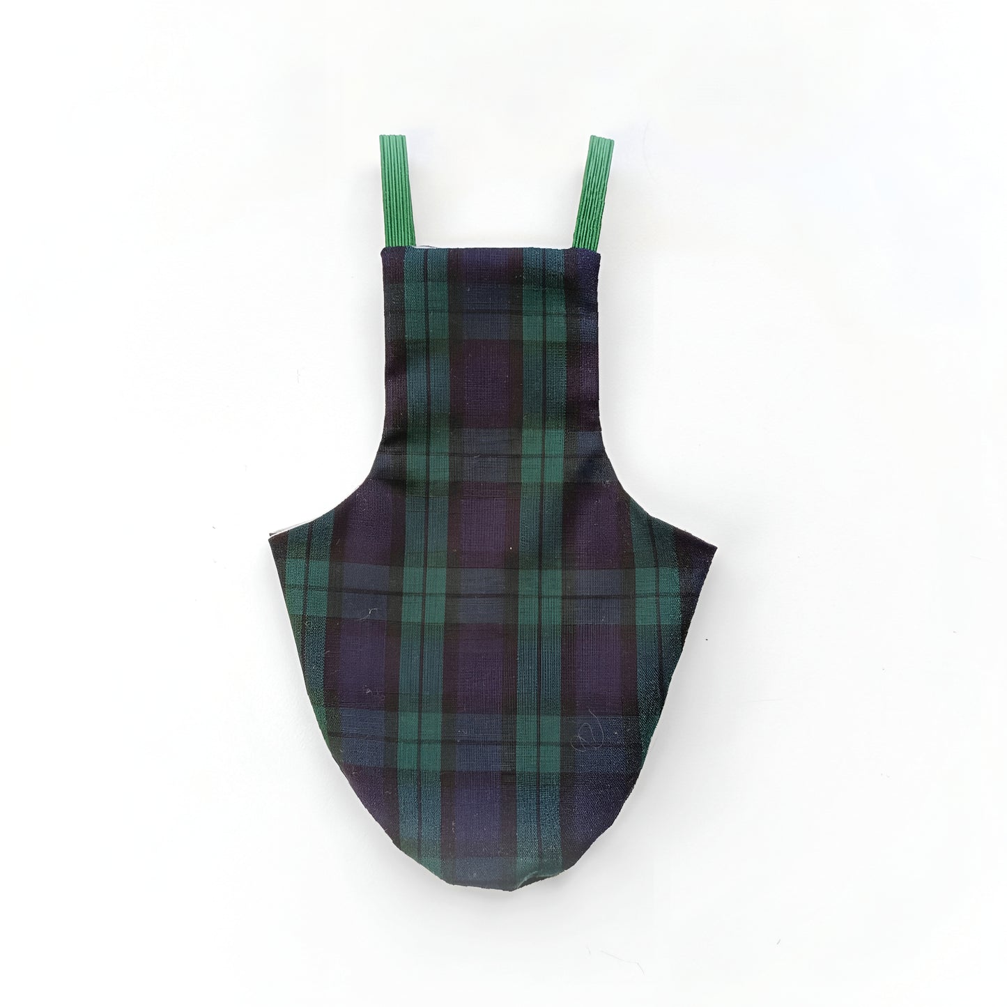 Pigeon Pants Flightsuit in Green Tartan Print - Handmade Cotton Bird Diaper w/ Leash Add-On