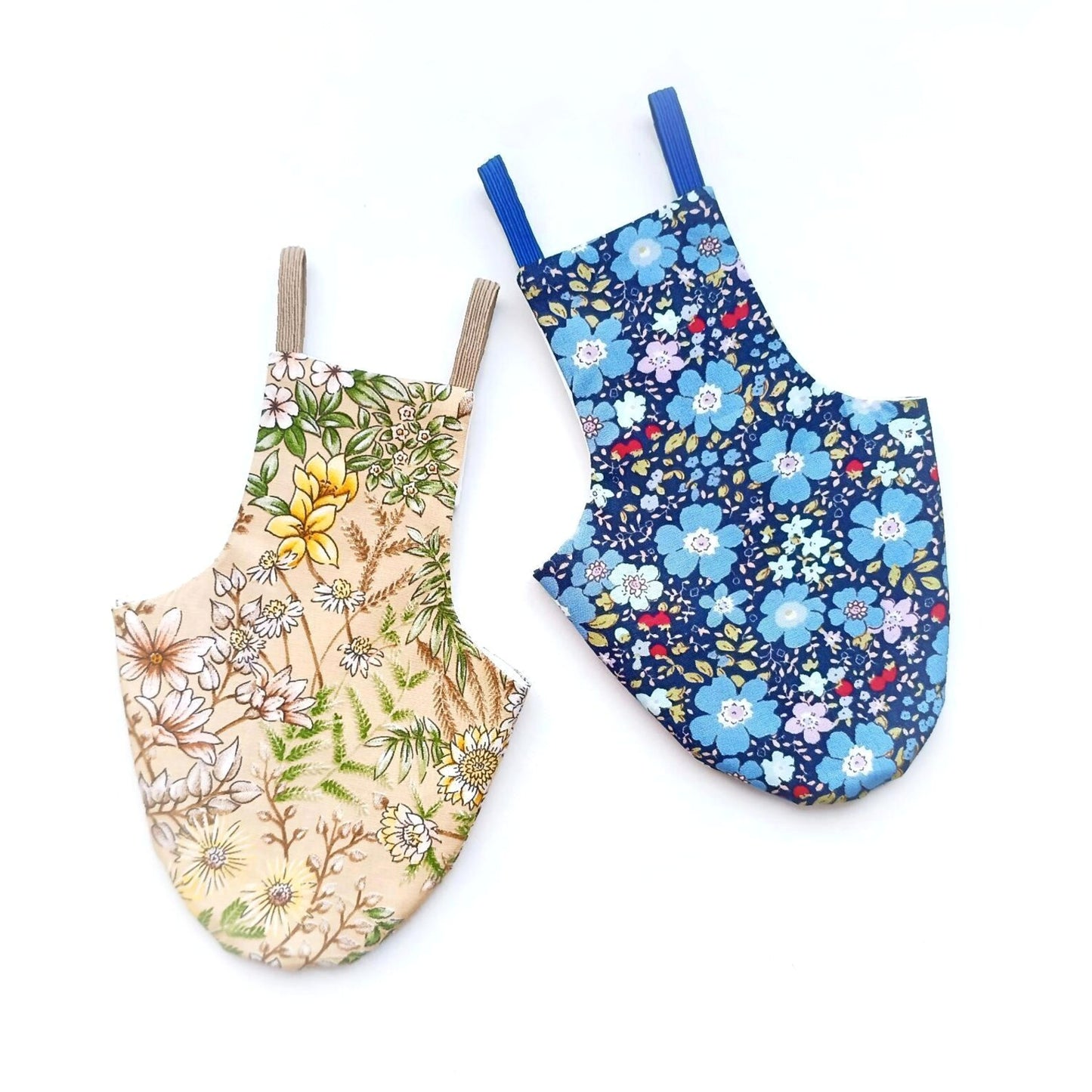 Two-Pack Pigeon Pants Flightsuits in Floral Prints - Handmade Cotton Bird Diapers